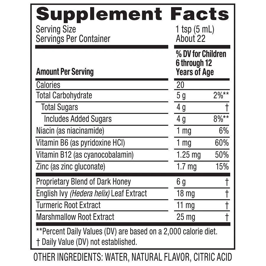 ZarBee's Naturals Kid's All-In-One Day Cough + Mucus, Throat, & Nasal Grape 4