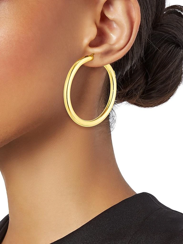 Roberto Coin 18K Yellow Gold Round Tubular Hoop Earrings, 43MM 2