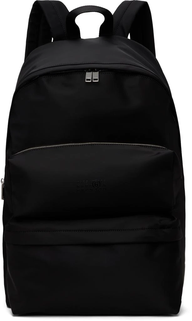 MM6 Black Three Pocket Backpack 1
