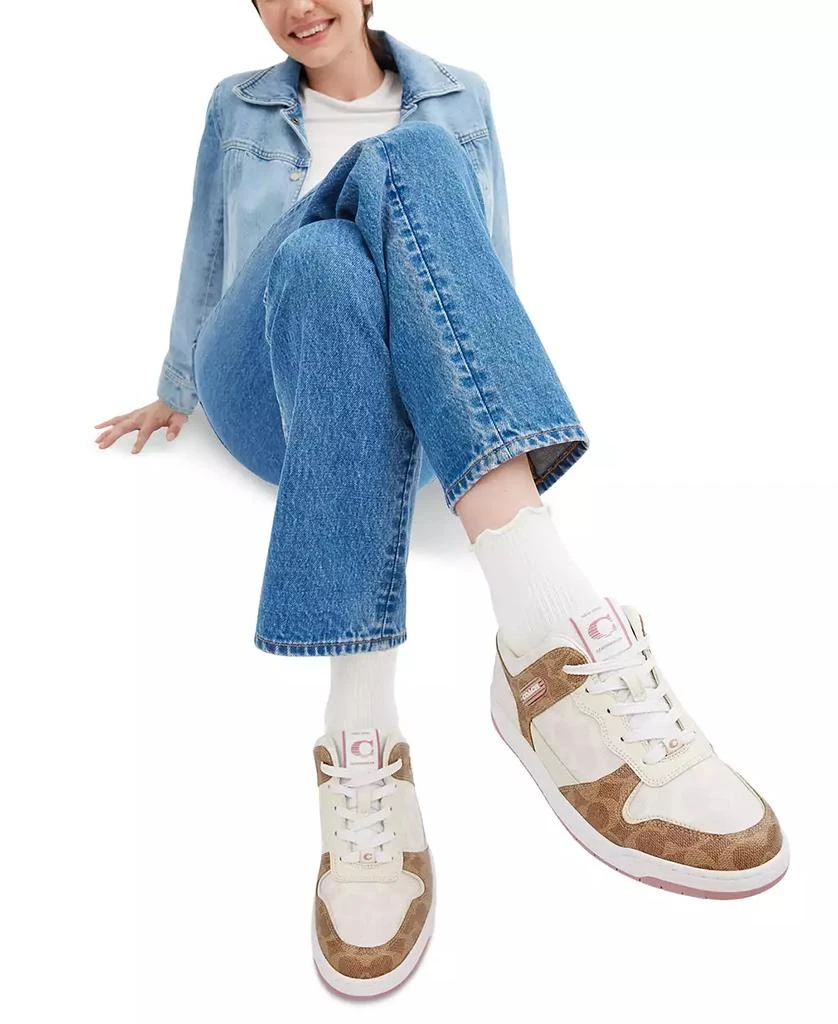 Coach Women's C201 Multi Signature Lace-Up Sneakers 6