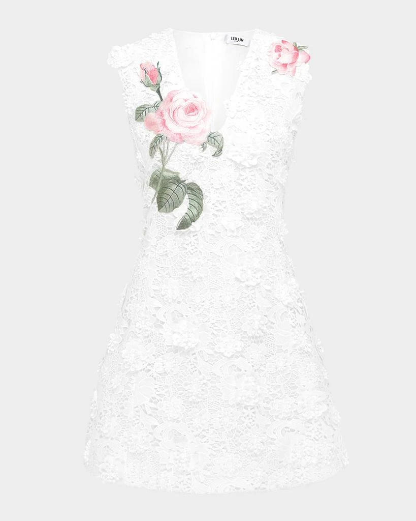 LEO LIN Briana Floral Applique Lace Mini Dress - Dresses & Skirts - Free  Shipping - BeyondStyle