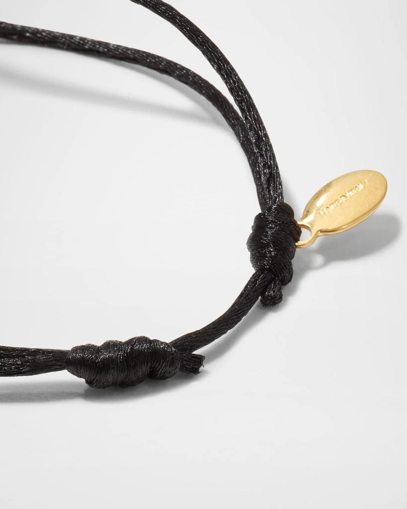 Valentino Antiqued Strass Logo Cord Bracelet 4