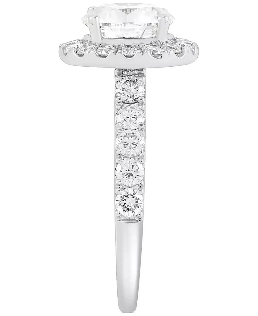 Grown With Love IGI Certified Lab Grown Diamond Halo Engagement Ring (3 ct. t.w.) in 14k White Gold 4