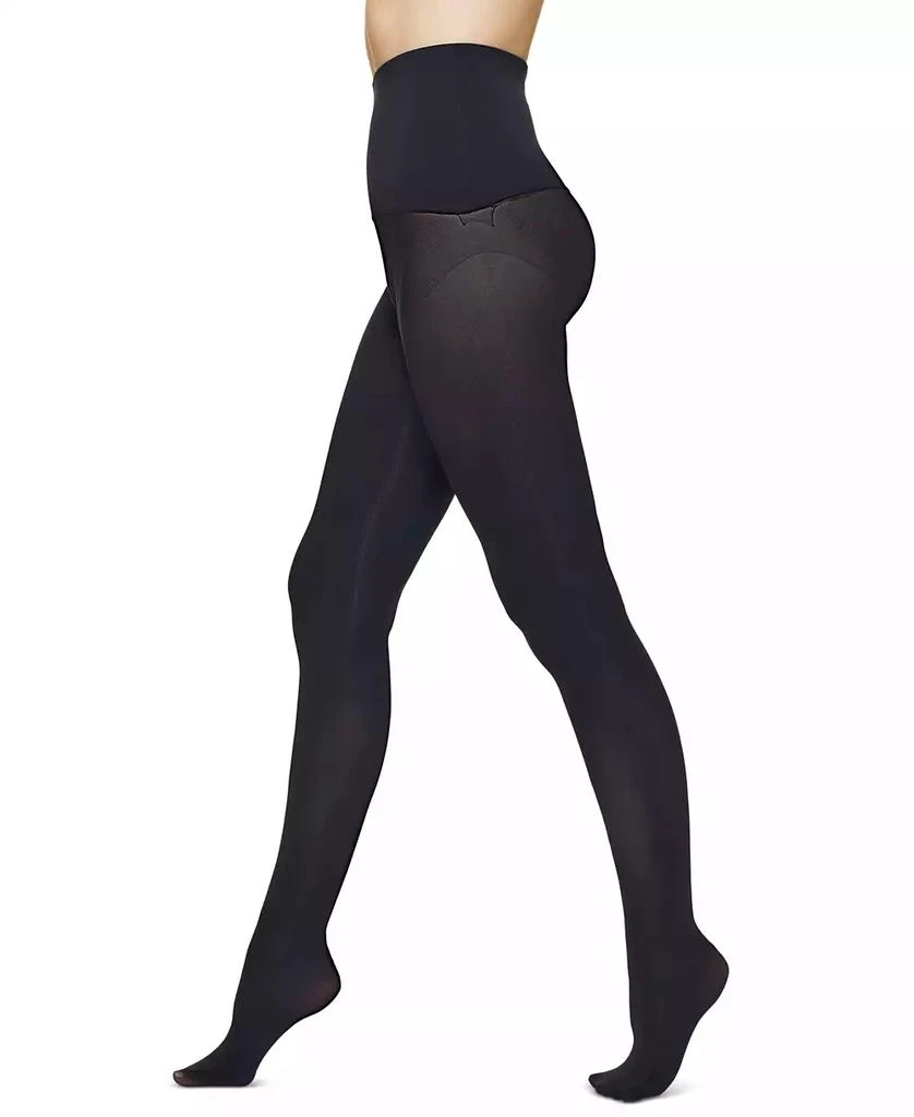 Hue Women's Yoga Waistband Ribbed-Front Tights 4