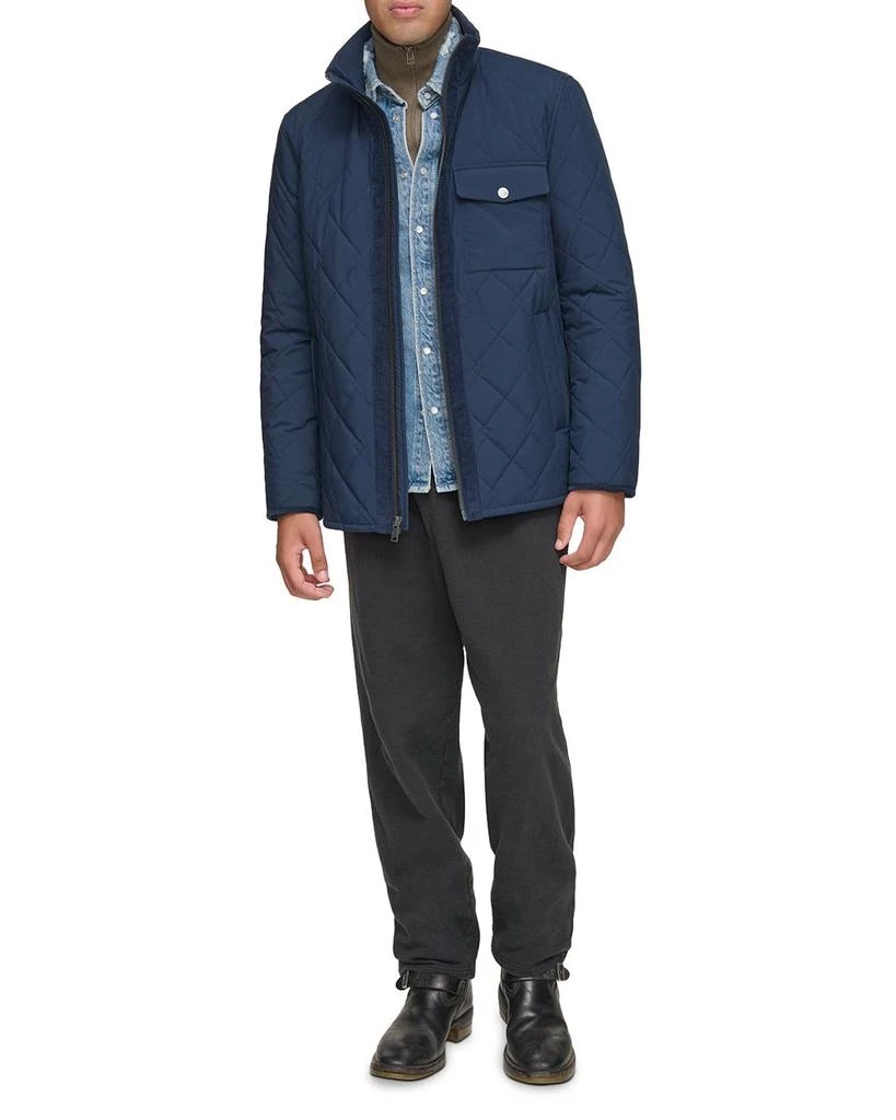 Andrew Marc Amberg Diamond Quilted Corduroy Trim Water Resistant Jacket 2