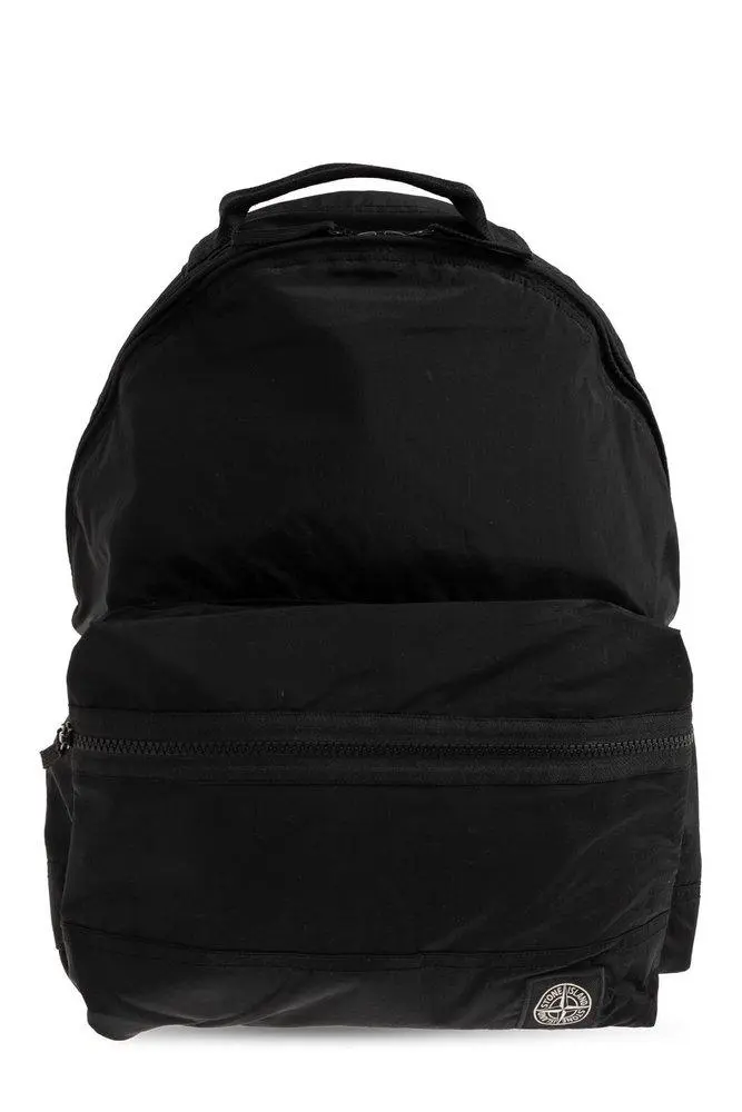 Stone Island Stone Island Logo Patch Zip-Up Backpack