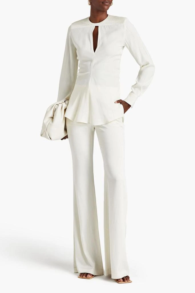 Victoria Beckham Cutout satin-crepe top 2