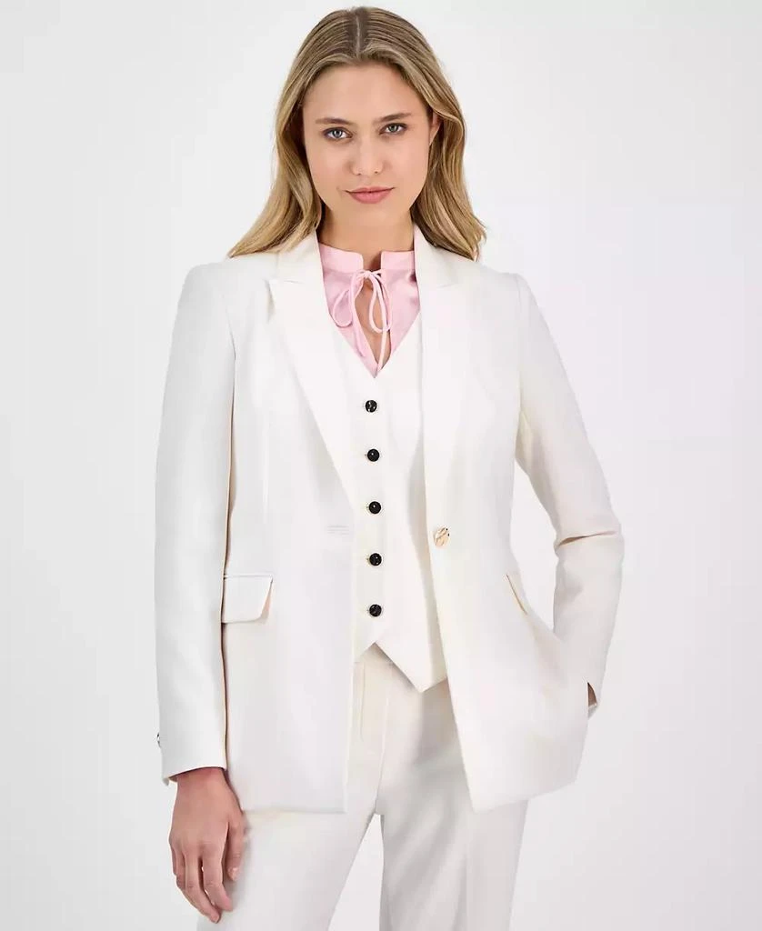 Anne Klein Women's One-Button Peak-Lapel Blazer 1
