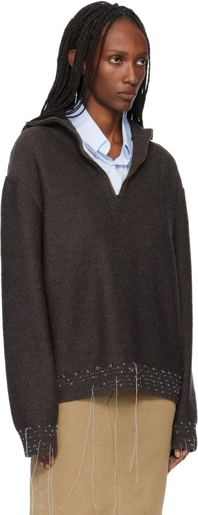 MAISON MARGIELA Brown Loose Thread Sweater 2