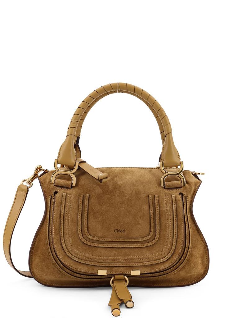 トートバッグ CHLOE TWO-TONE RUBBER AND LEATHER SMALL WOODY SHOPPING BAG Chloé TWO-TONE RUBBER AND LEATHER SMALL WOODY SHOPPING BAG