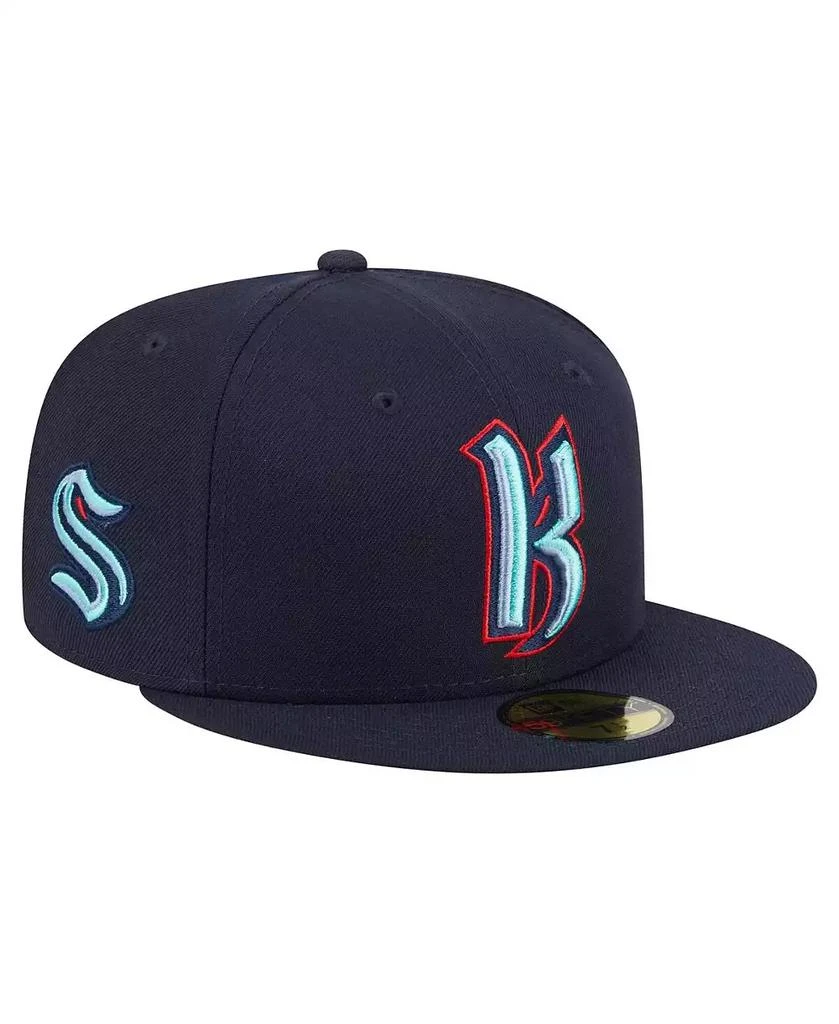 New Era Men's Deep Sea Blue Seattle Kraken Deceptor 59FIFTY Fitted