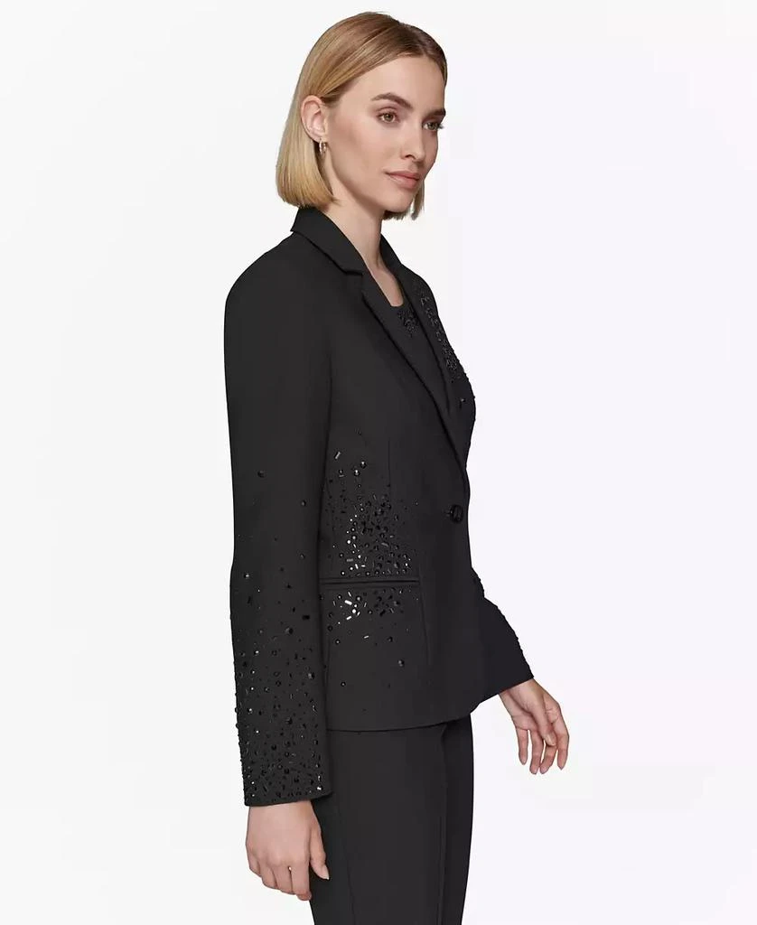 Karl Lagerfeld Paris Women's Studded One-Button Blazer 3