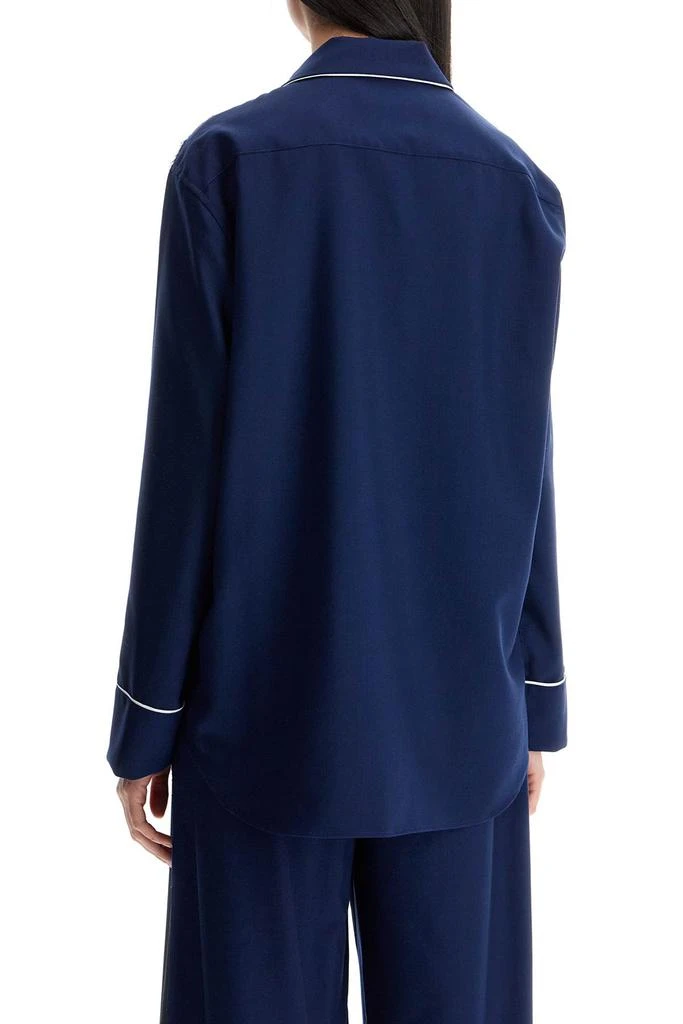 Marni black wool shirt with white stitching 3