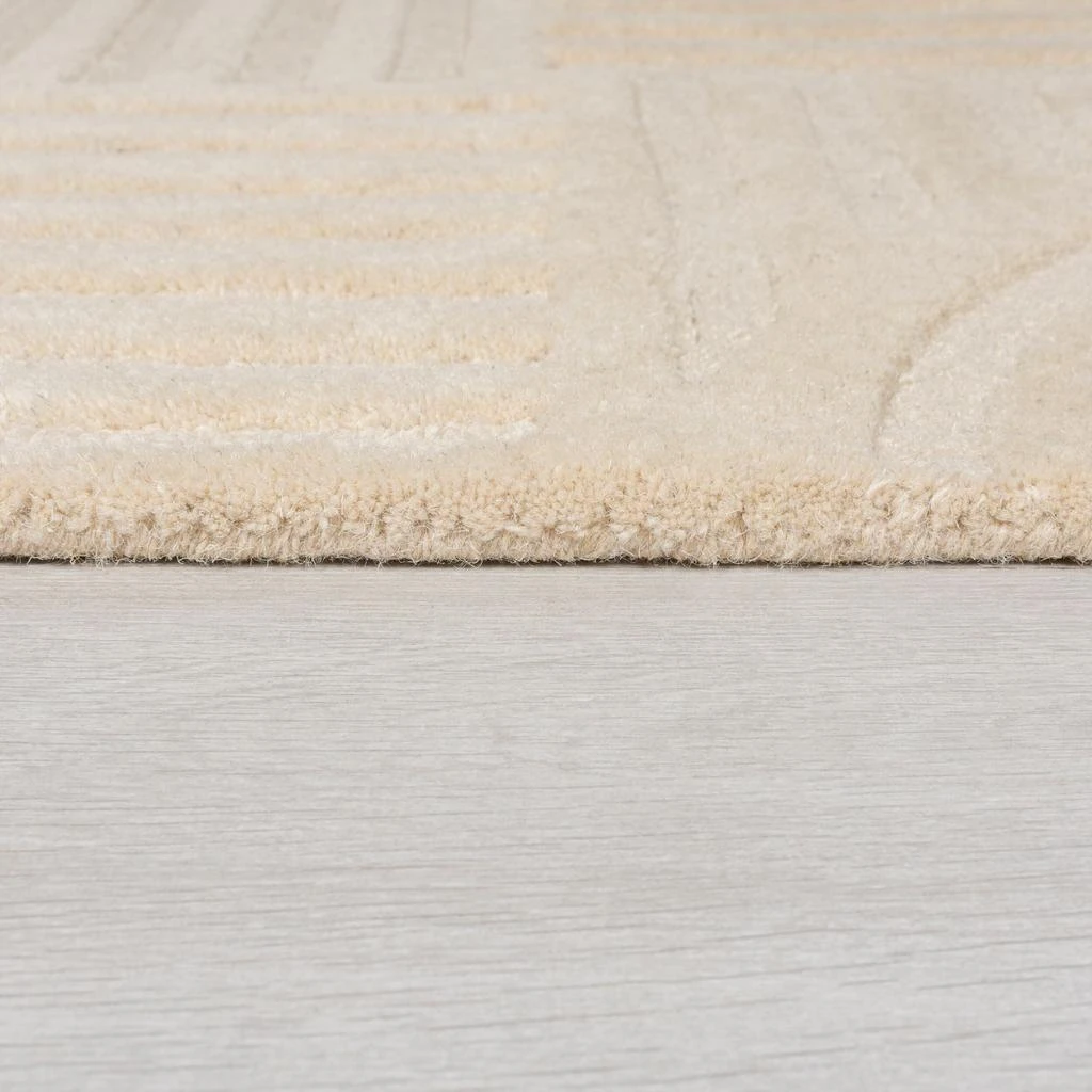 Flair Rugs Tapis Zen Garden En Laine De Couloir - Naturel 3