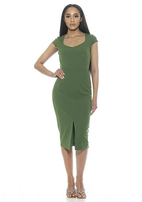 ALEXIA ADMOR Admor Gia Sweetheart Front Slit Dress 1