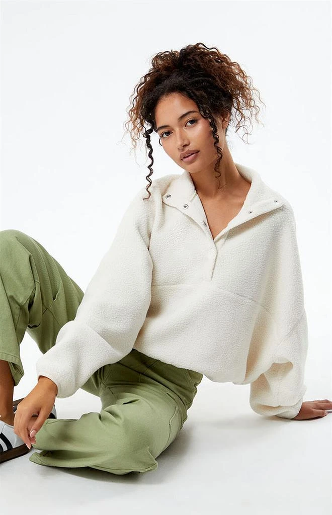 PacSun Ski Half Snap Cropped Sweatshirt 4