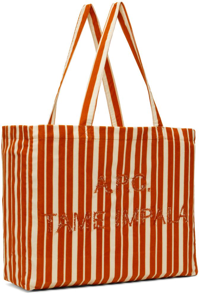 A.P.C. Orange & Off-White Tame Impala Edition Shopping Leash Tote