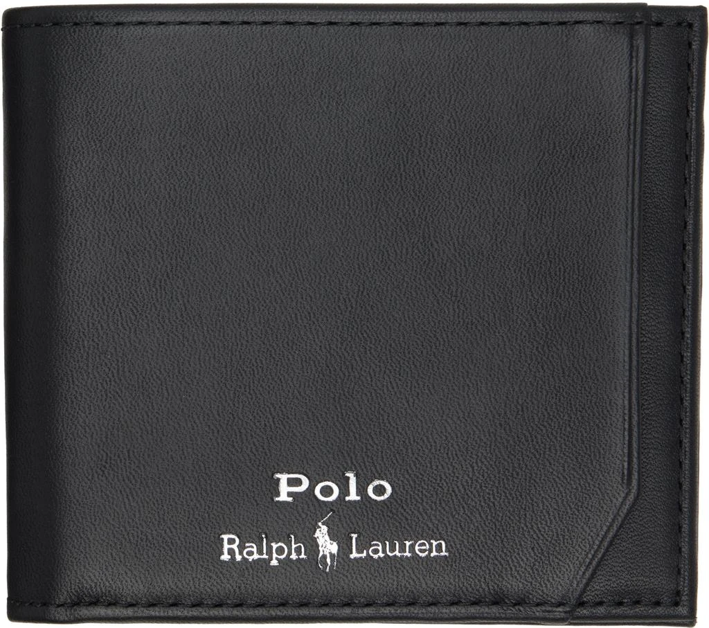 Ralph Lauren Black Smooth Leather Billfold Wallet