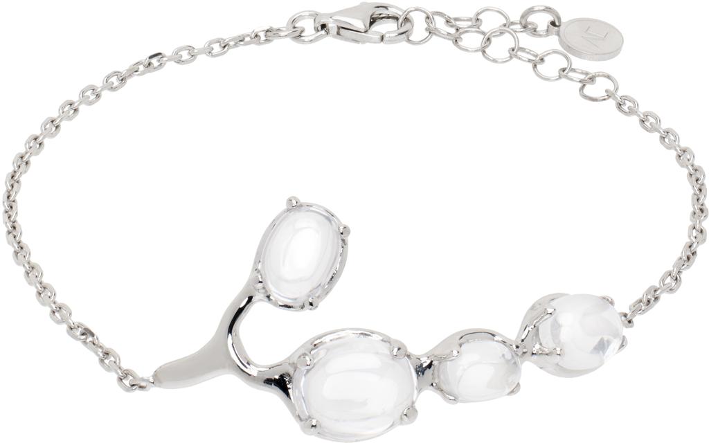 Alan Crocetti Silver Clear Droplet Bracelet