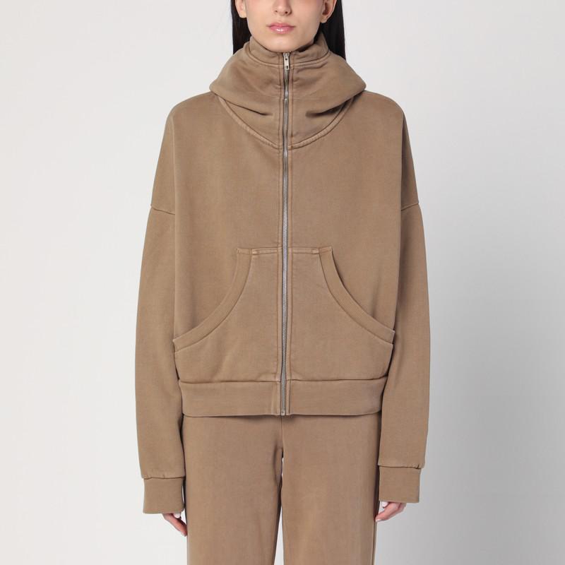 Entire Studios Beige zip-up sweatshirt in cotton