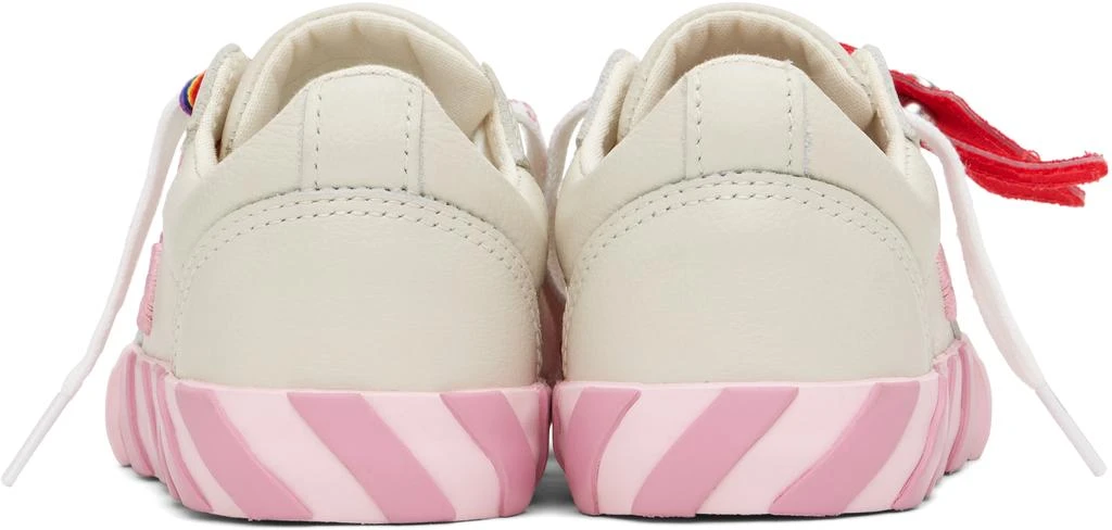 Off-White Kids Off-White & Pink Low Vulcanized Full Leather Sneakers 2