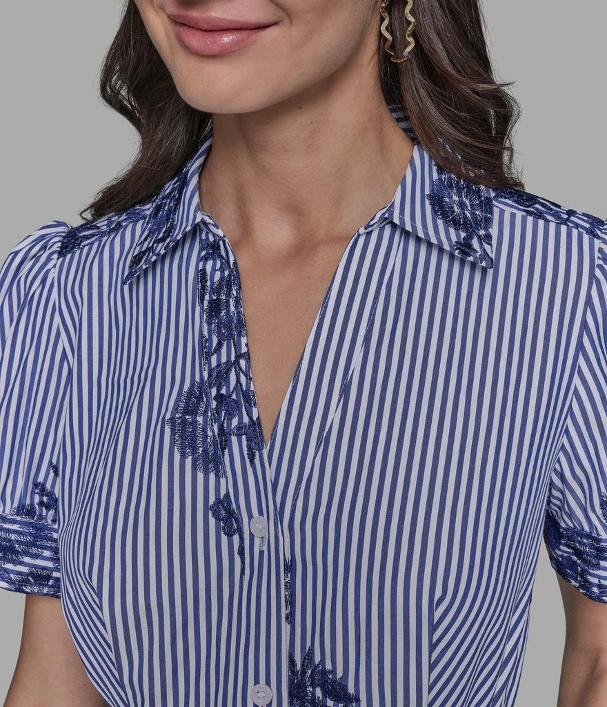 Karl Lagerfeld Paris EMBROIDERED BELTED SHIRT DRESS 5