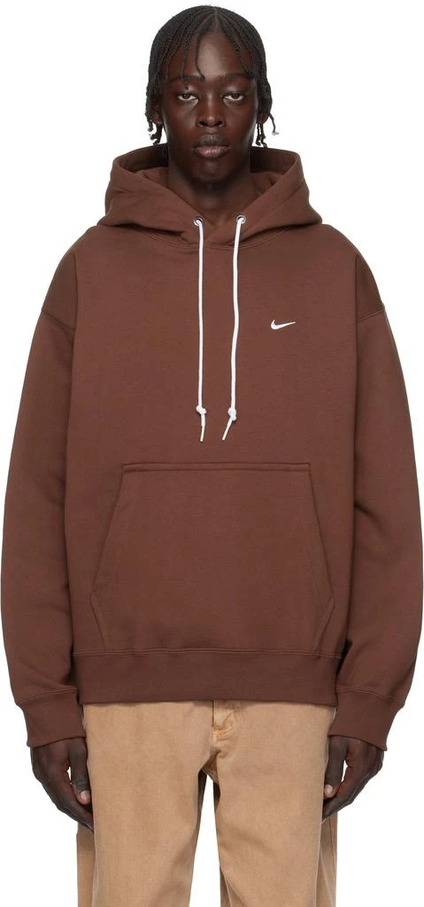 NIKE Burgundy Solo Swoosh Hoodie 1