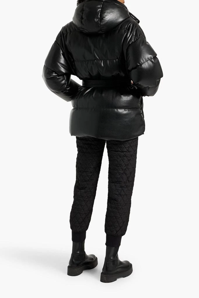 IENKI IENKI Michlin belted quilted faux leather down jacket 3