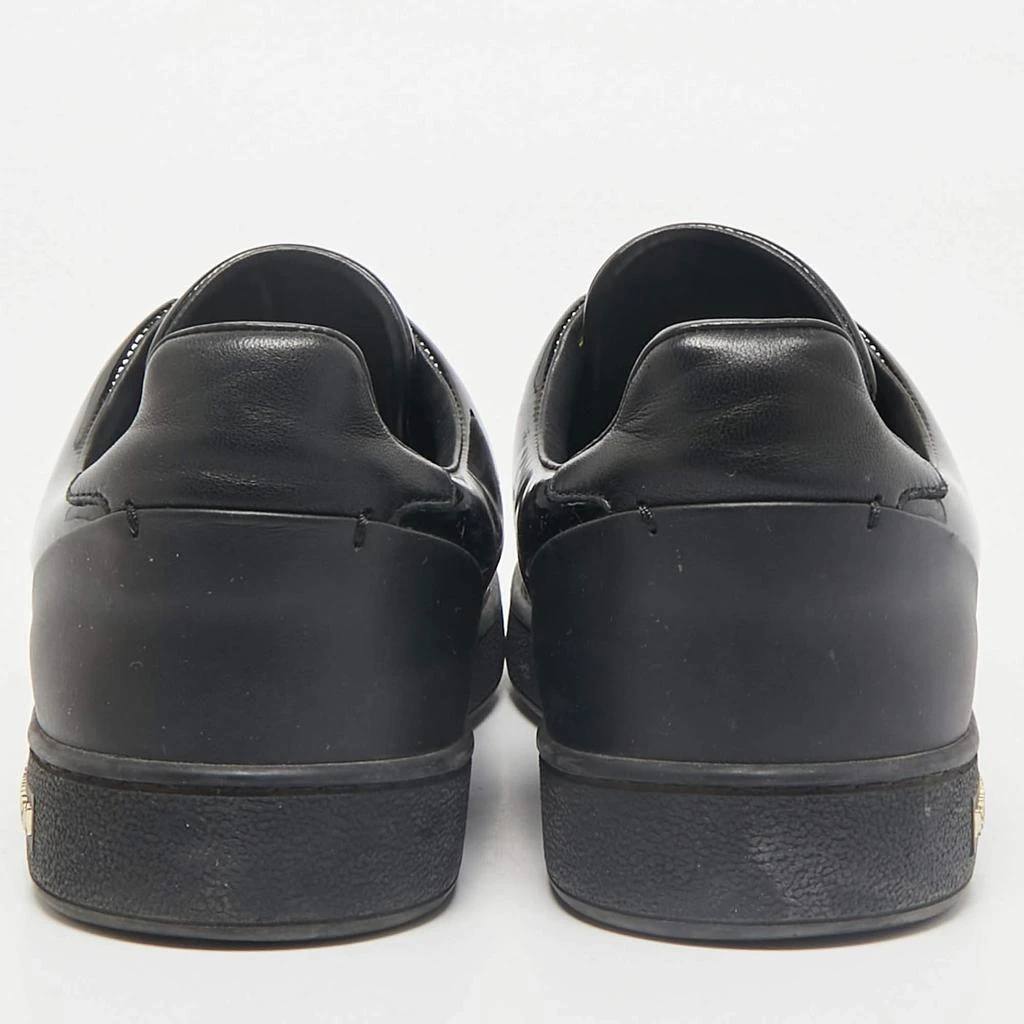 Louis Vuitton Louis Vuitton Black Patent Leather Frontrow Low Top Sneakers Size 38 5