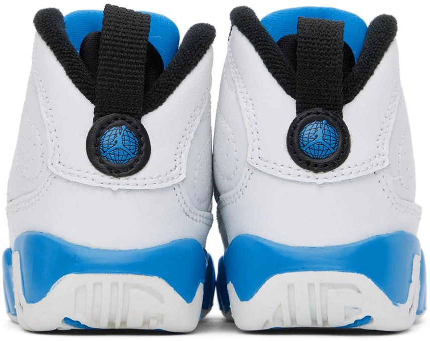 Jordan Baby White & Blue Jordan 9 Retro Sneakers 2