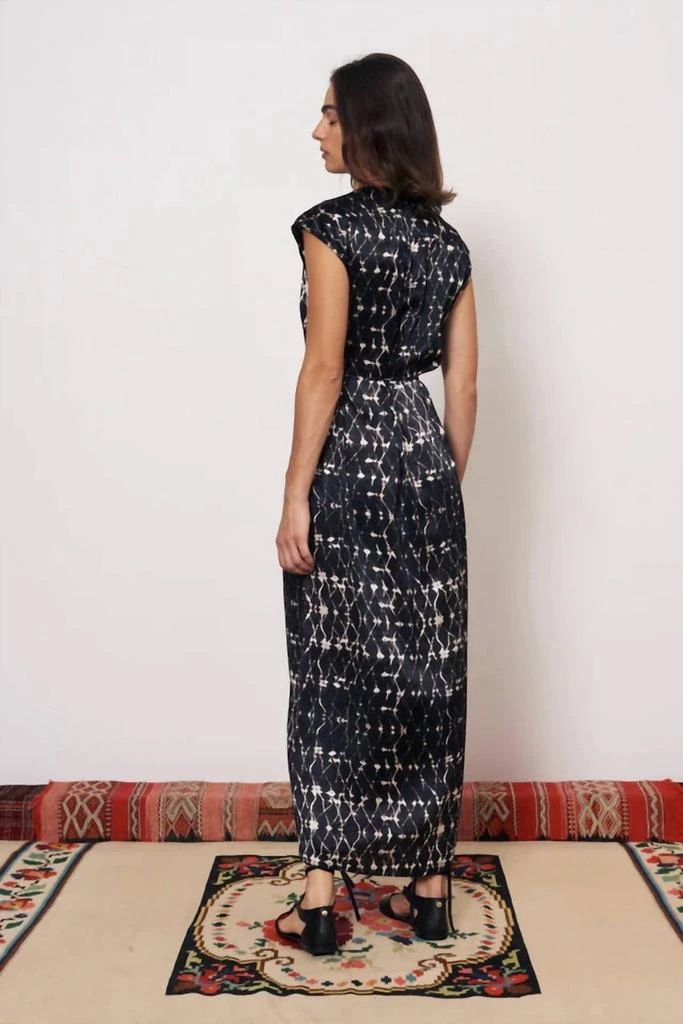 RAQUEL ALLEGRA Zaire Midi Dress In Charcoal 2