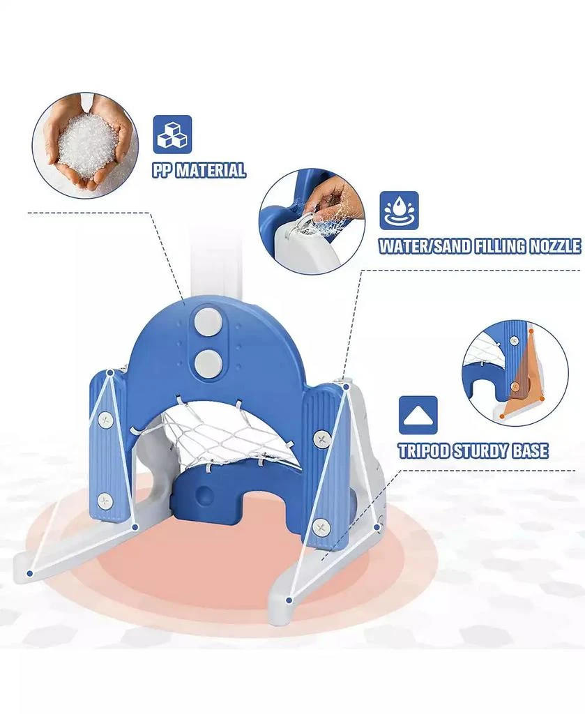 KUYOTQ 3 in 1 Kids Basketball Hoop Set with Balls 4