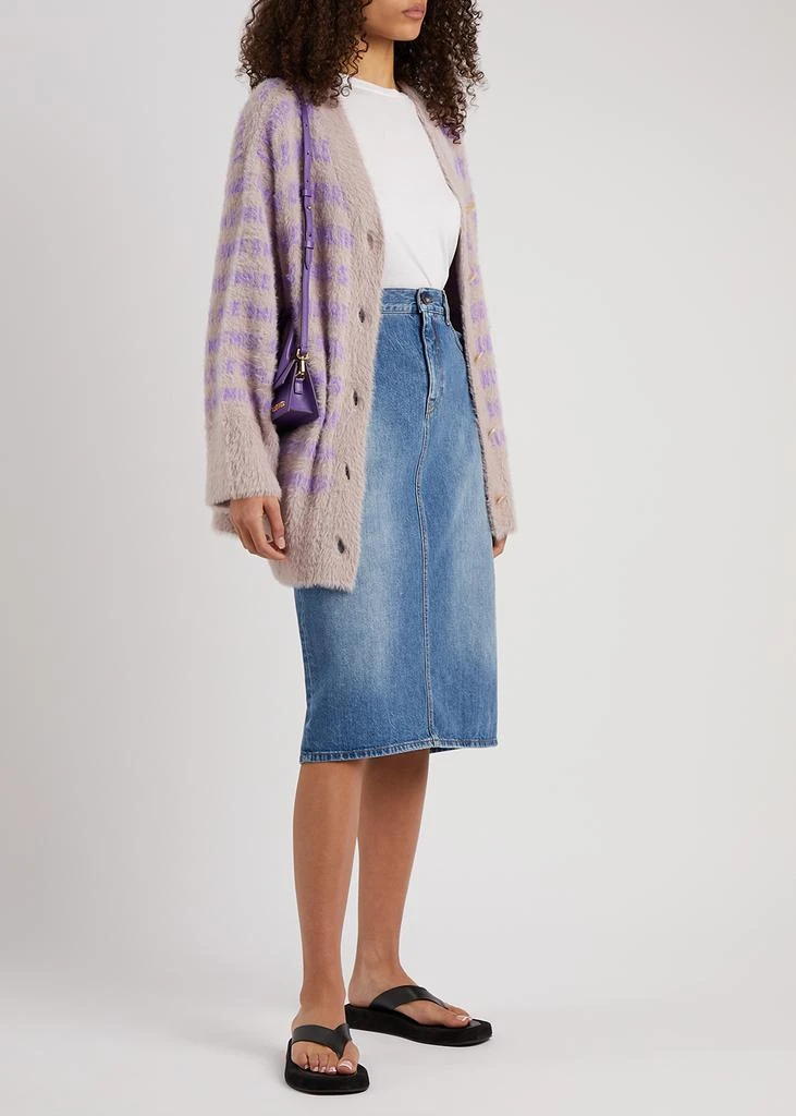 Stella McCartney Taupe textured-knit cardigan 4