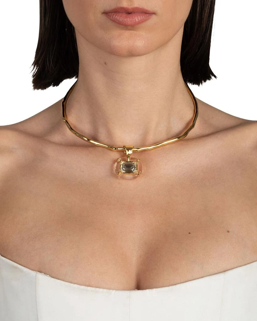 Alexis Bittar Liquid Lucite Jeweled Crystal Collar Necklace 2