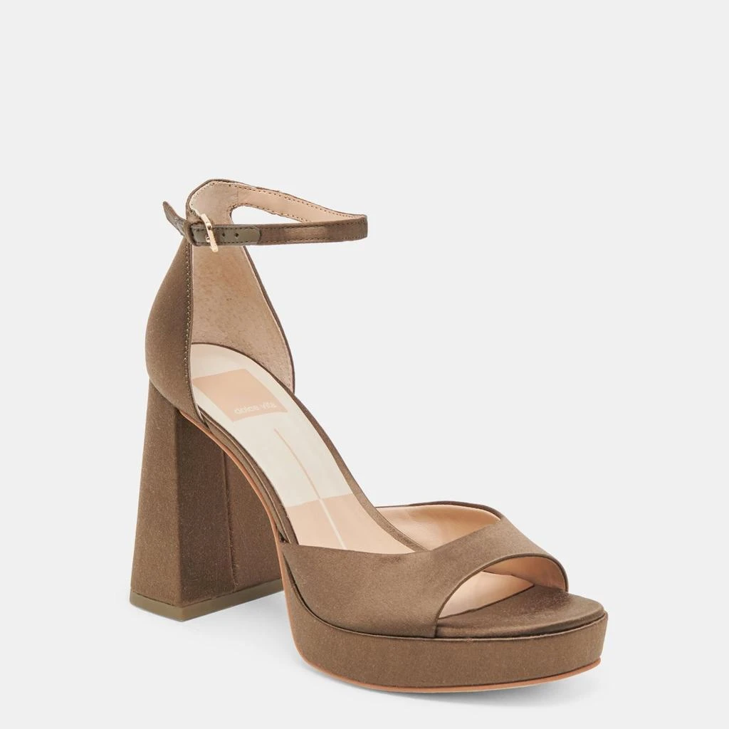 Dolce Vita Pandro Heels Olive Satin 2