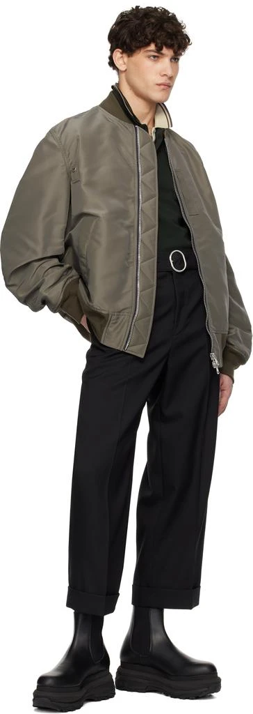 Sacai Black Leather Chelsea Boots 5