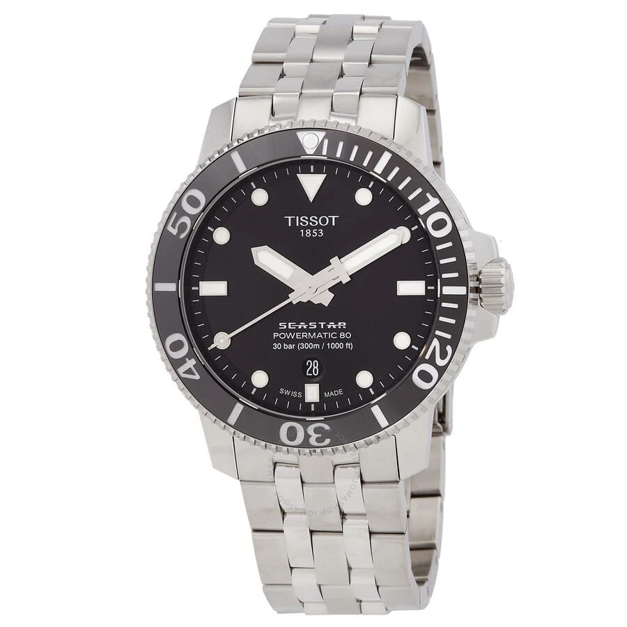 Tissot Seastar 1000 Automatic Black Dial Men's Watch T1204071105100 1