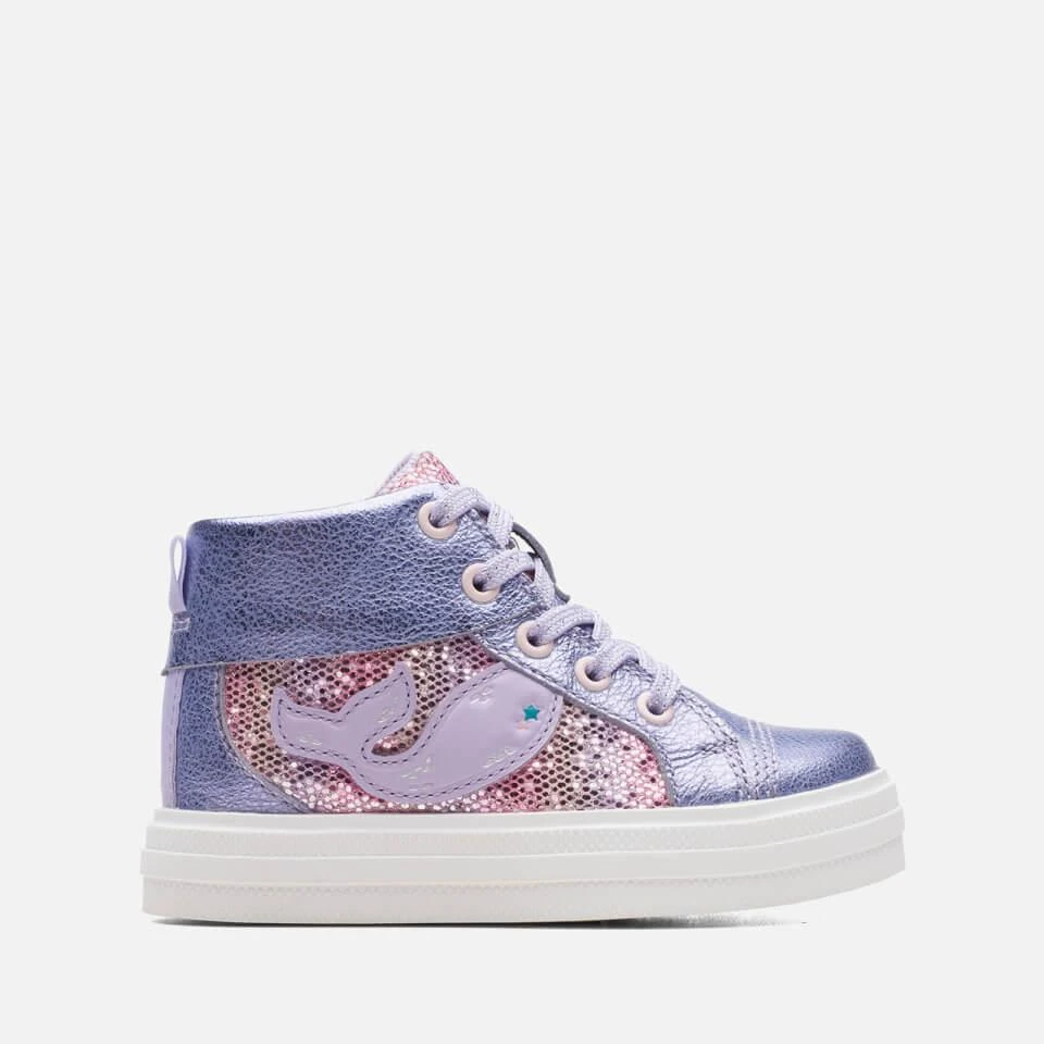 Clarks CLARKS TODDLER NOVA CITY LEATHER HIGH-TOP TRAINERS 1