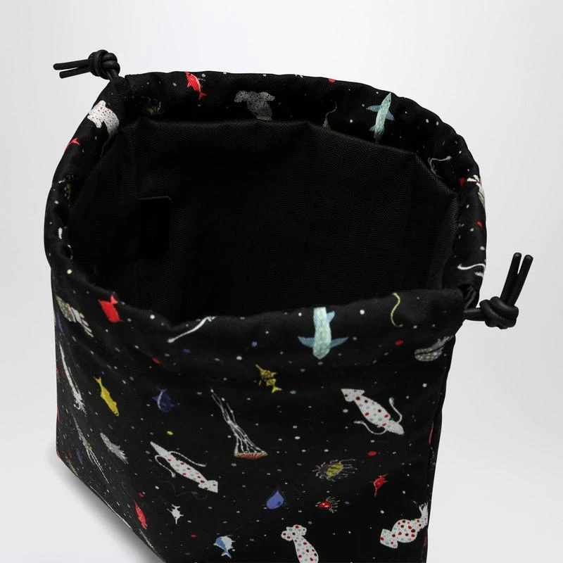 Loewe Deep Sea black canvas drawstring pouch 4