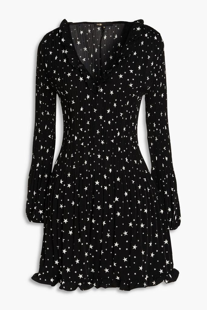RED Valentino Pussy-bow tiered glittered tulle mini dress