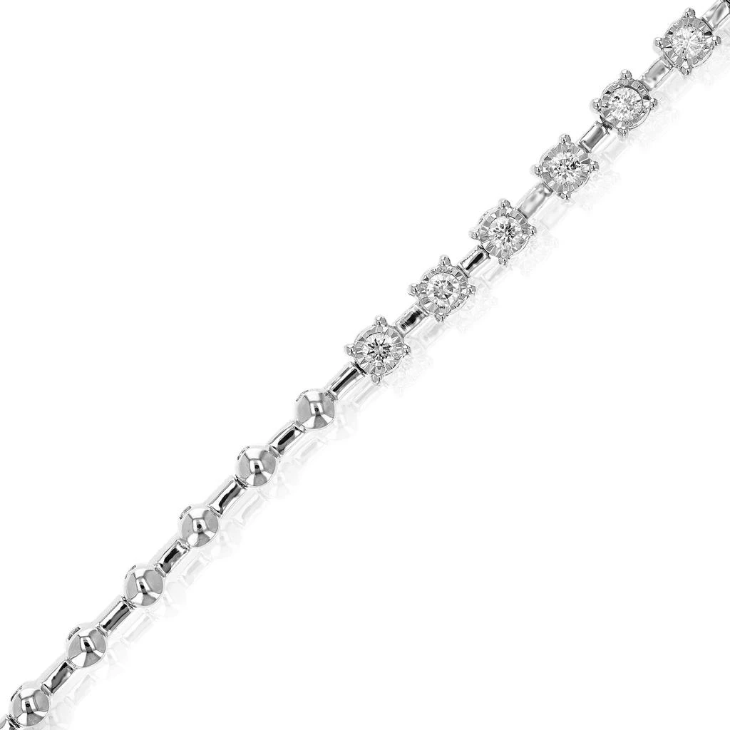 Vir Jewels 1/2 cttw Round Cut Lab Grown Diamond Tennis Bracelet in .925 Sterling Silver Prong Set 7 Inch 4