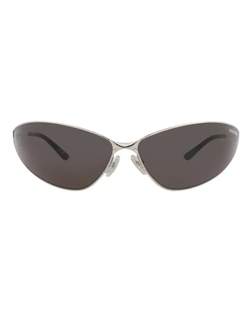 Balenciaga Shield-Frame Metal Sunglasses