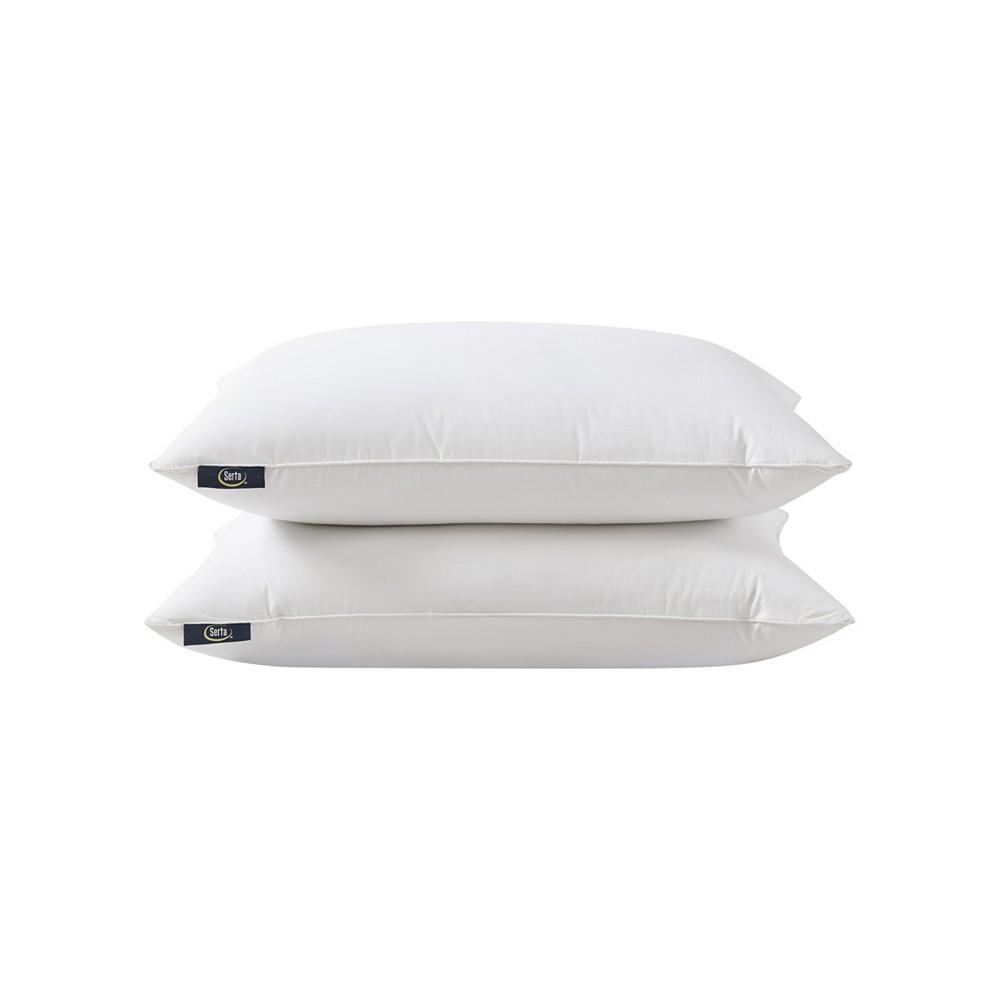 Serta HeiQ Cooling Softy-Around Feather & Down 2-Pack Pillow, Standard/Queen