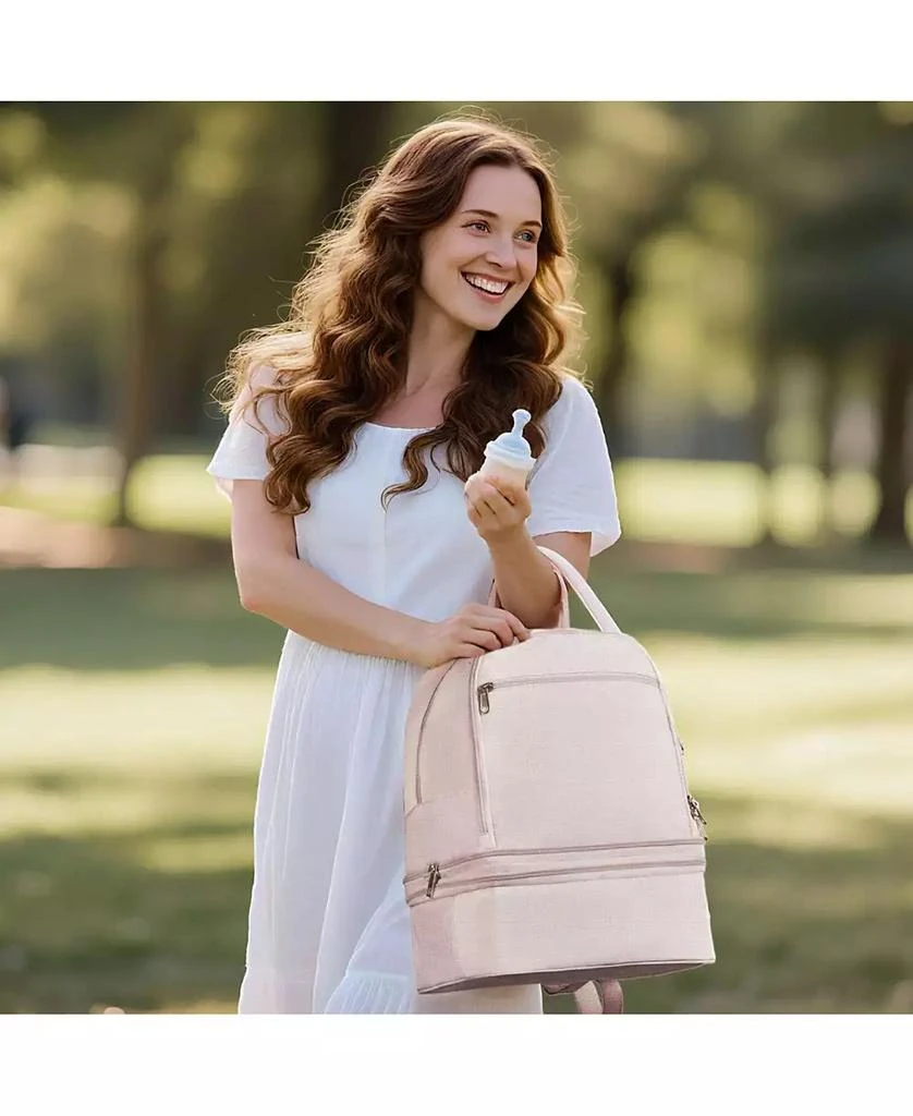 Mecale Breast Pump Backpack with Ice Pack, Fits S1/S2, Storage for Pump Accessories 
Breastmilk, Portable Carrying Bag, Light Pink 4
