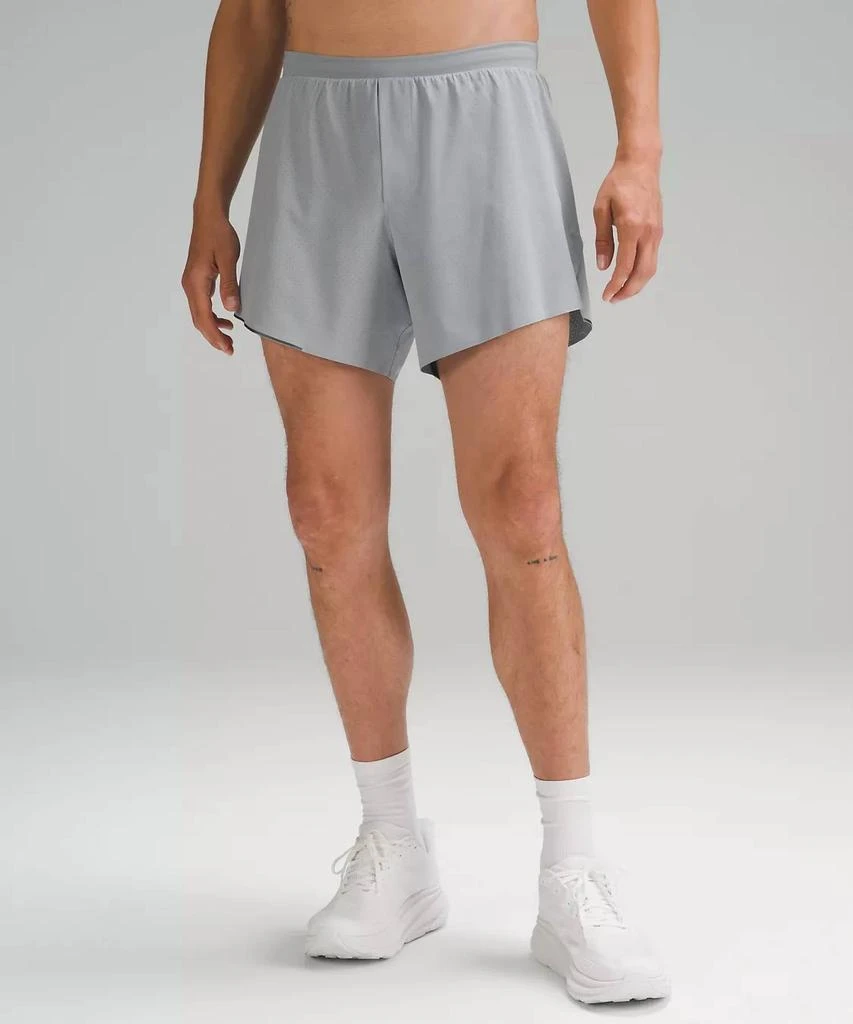 lululemon Men's Lined Fast And Free Shorts 6" In Rhino Grey