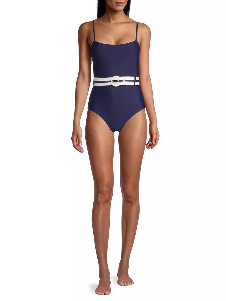 Solid & Striped The Nina Belted One-Piece Swimsuit