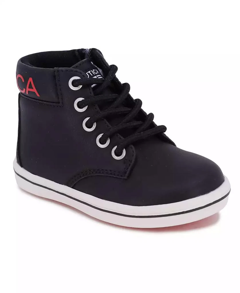 Nautica Toddler Boys Bowenswarf Casual Padded Collar High-top Sneaker 1