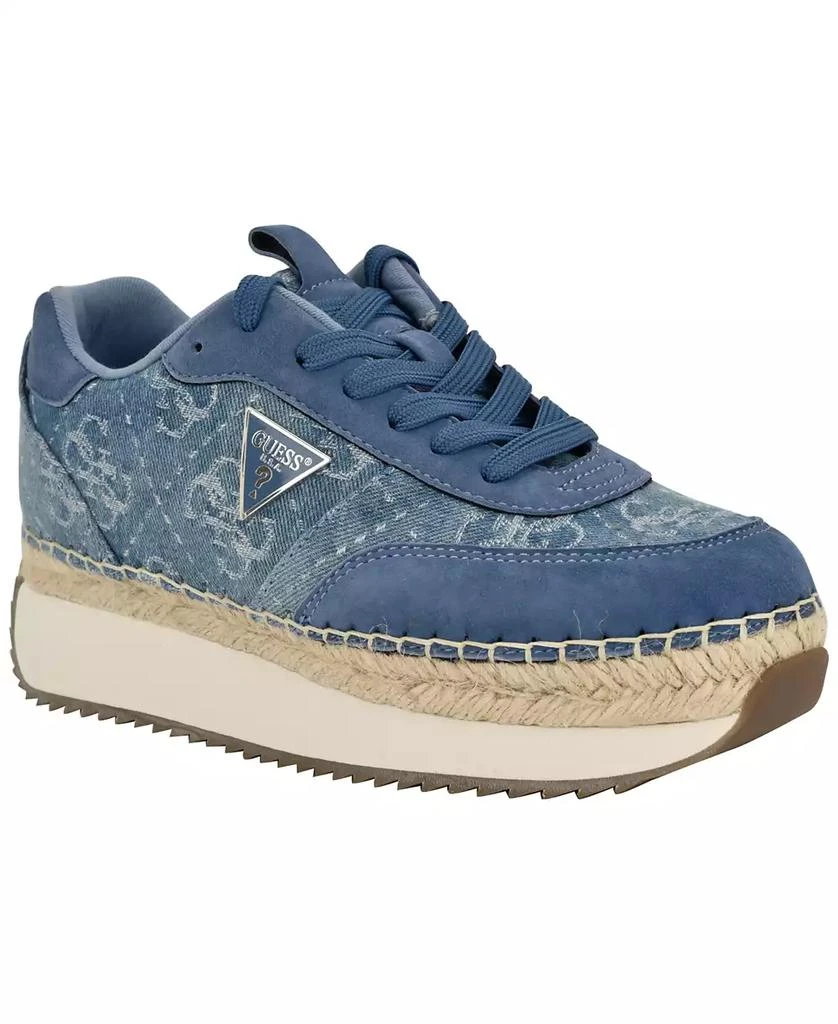 GUESS Women's Stefen Lace-Up Platform Espadrille Sneakers 1