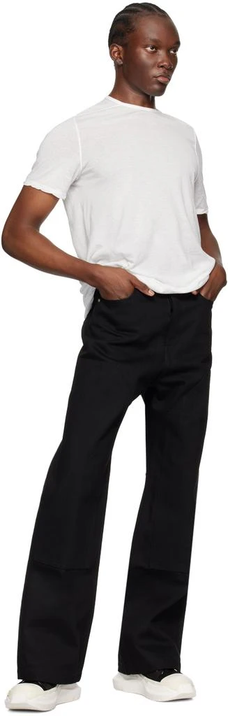 Rick Owens Black Double Knee Geth Cut Jeans 4