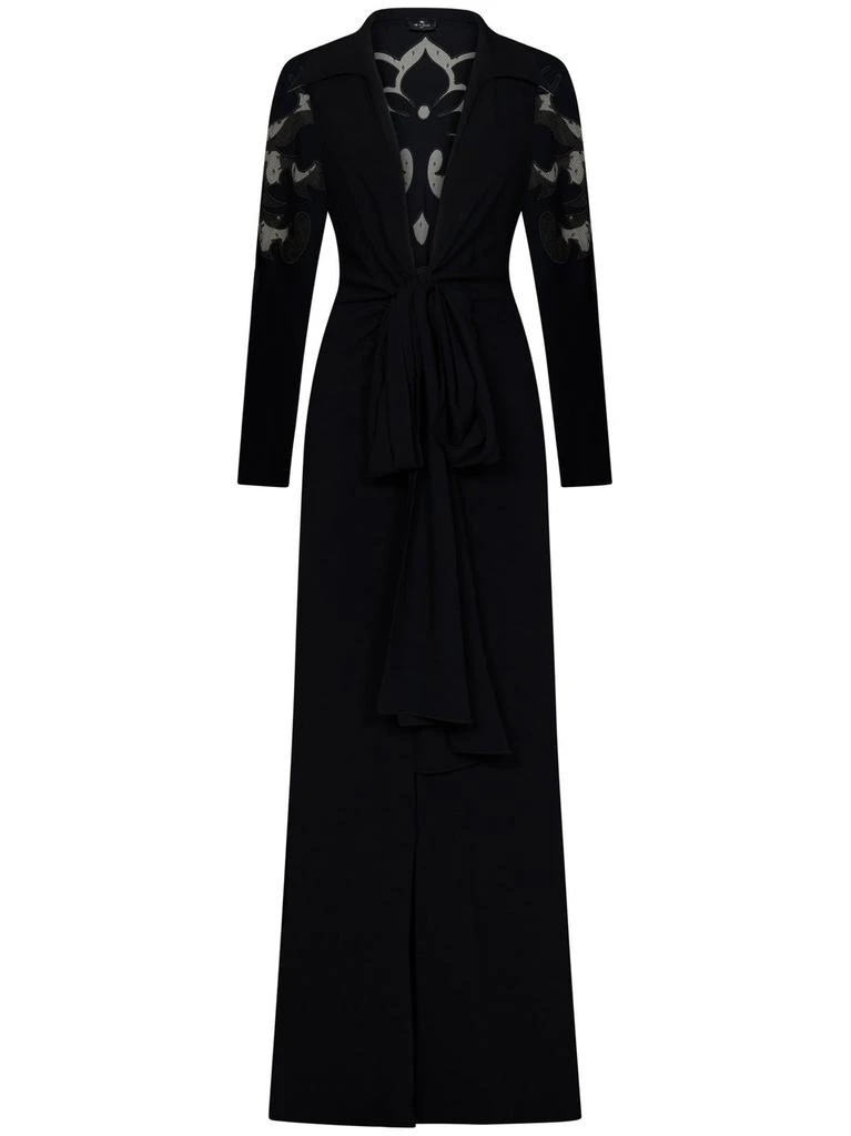 Etro Etro Belted Waist Semi-Sheer Dress 1